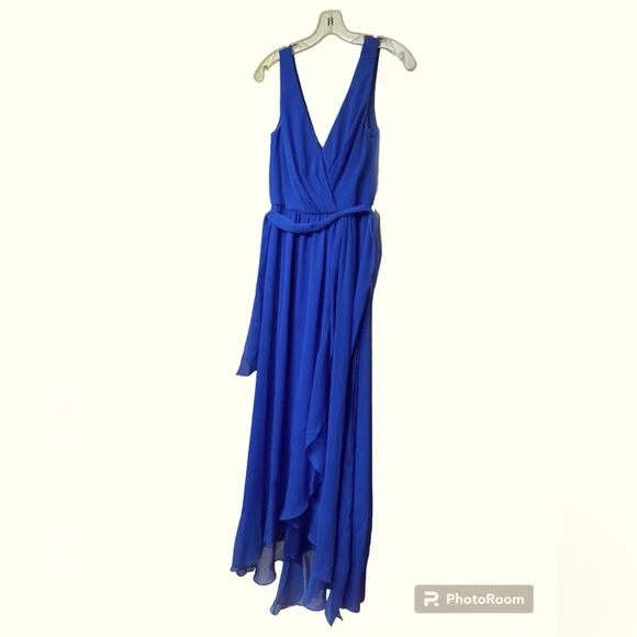 filipiniana blue dress UNDRESS TESSA SHORT KIMONO SLEEVES MIDI DRESS IN ROYAL BLUE main image 1